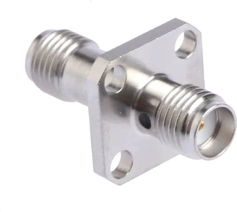 SMA Female to SMA Female Four Hole Adapter Straight Coaxial Connector ...