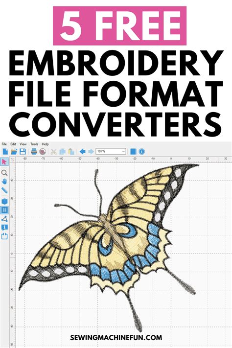 5 Free Machine Embroidery File Format Converters