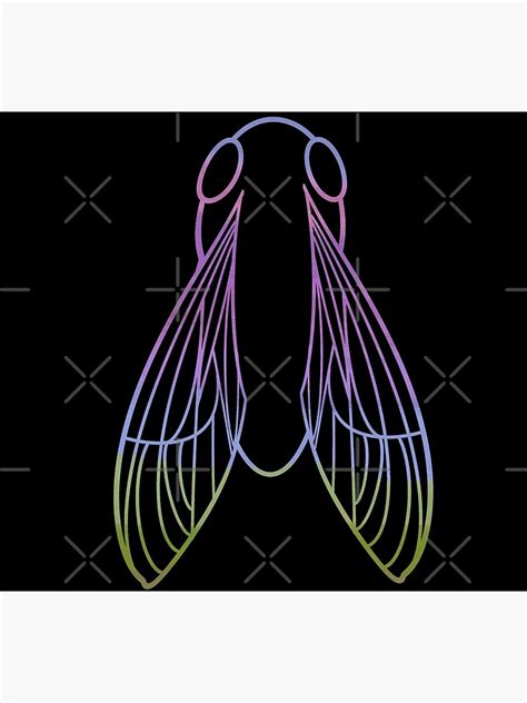 Rainbow Cicada Poster For Sale By Sisterredcap Redbubble