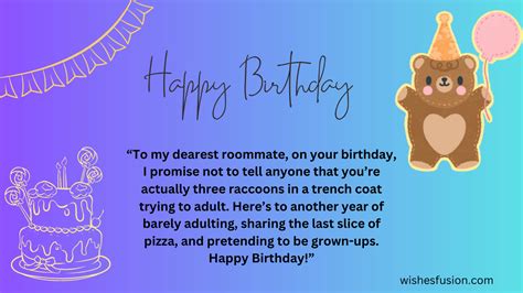 Birthday Wishes For Roommate Wishes Fusion