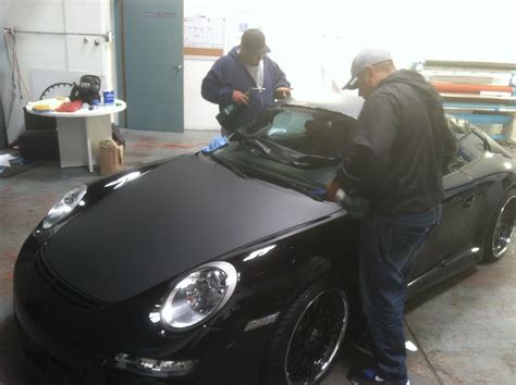 Matte Black Porsche Wrap – Custom Vehicle Wraps