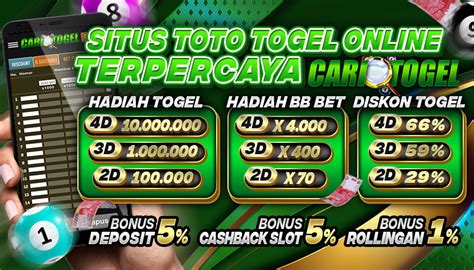 CARITOGEL Link Toto Togel Situs Togel Online Terpercaya Hadiah 4D 10