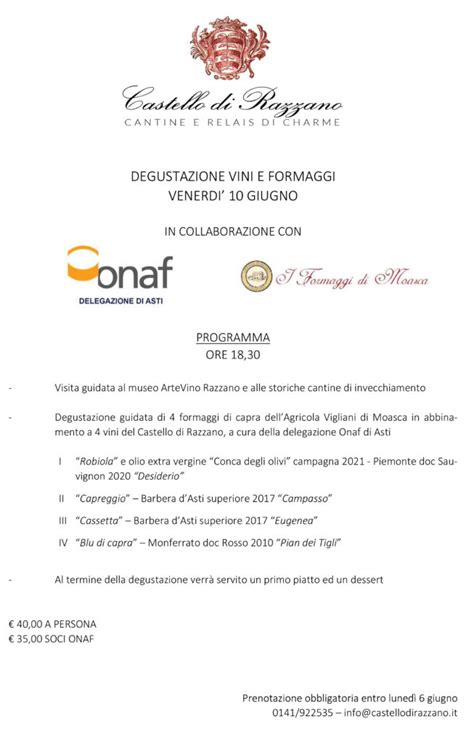 Degustazione Vini E Formaggi Castello Di Razzano