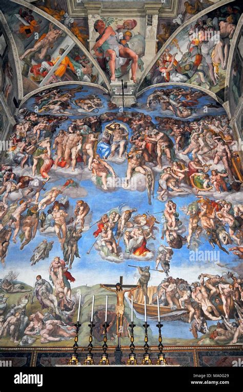 The Cappella Sistina Sistine Chapel With Detail Of The Creation Of