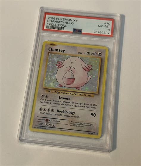 Pok Mon Tcg Chansey Xy Evolutions Holo Holo Rare Psa Nm Mt Ebay