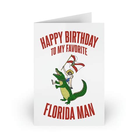 Florida Man Birthday Card - Etsy