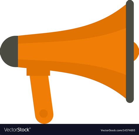 Orange Loudspeaker Icon Isolated Royalty Free Vector Image