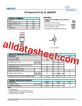 VBM1301 Datasheet PDF VBsemi Electronics Co Ltd