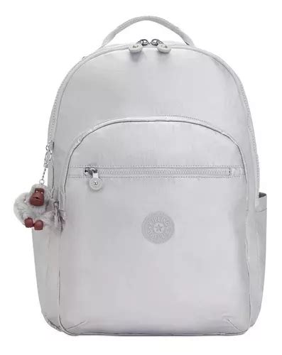 Kipling Mochila Seoul Extragrande Silver Nueva Original Env O Gratis