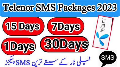 Telenor Sms Package Telenor Sms Package Weekly Telenor Monthly Sms