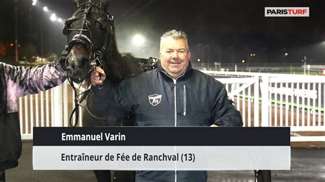 Emmanuel Varin entraîneur de Fée de Ranchval 15 04 à Paris Vincennes