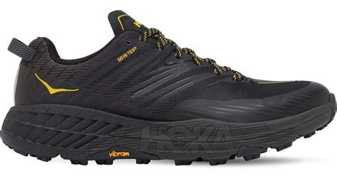 Hoka One One Speedgoat 4 Gtx Trail Running Sneakers in Black for Men ...