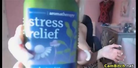 Hot Babe Oiling Up Her Big Tits On Webcam