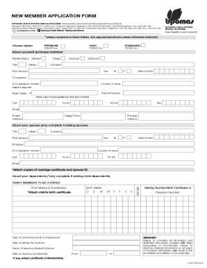 Fillable Online NEW MEMBER APPLICATION FORM BPOMAS Fax Email Print