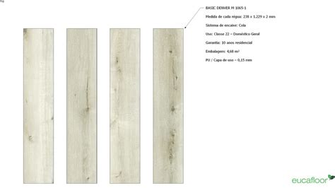 Eucafloor Piso LVT Basic Denver Eucatex 3D Warehouse