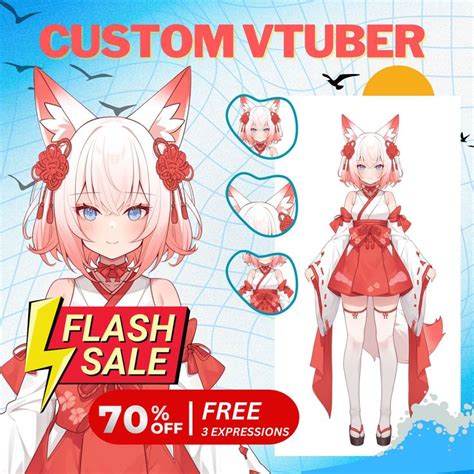 CUSTOM VTUBER MODEL For Commercial Use Anime Vtuber Character Vtuber