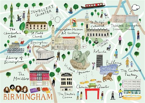 illustrated map  birmingham bullring victoria squar vrogueco