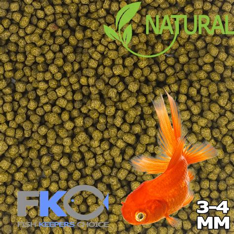 FKC Natural Goldfish & Koi Aquarium, Pond Floating Fish Food Pellets Small 3-4mm