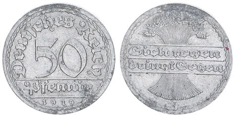 Deutschland Weimar Inflationszeit Kaiserreich Pfennig J