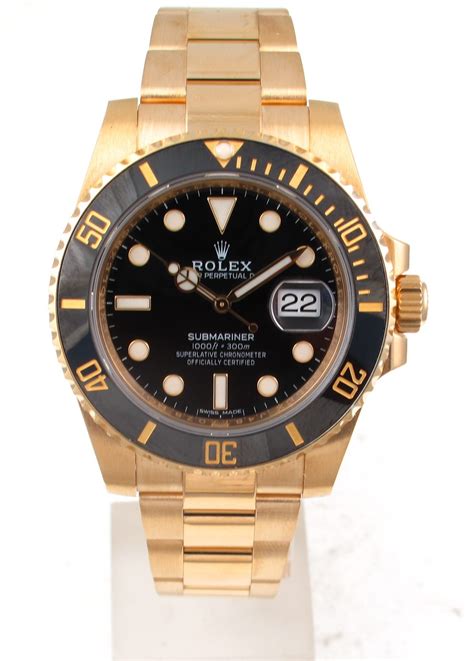 Buy Pre-Owned Rolex Submariner (2018) 18kt Yellow Gold 116618LN Online ...