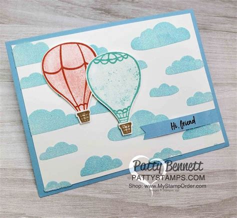 What A Perfect Pair Of Products For This Handmade Card The Stampin Up Above The Clouds