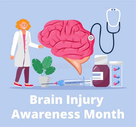 Brain Injury Awareness Month Concept Vector Medical Event Is