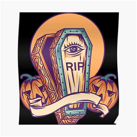 "Halloween Casket Illustration" Poster for Sale by sabdatinta | Redbubble