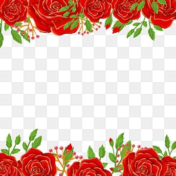 Red Roses Border Clipart