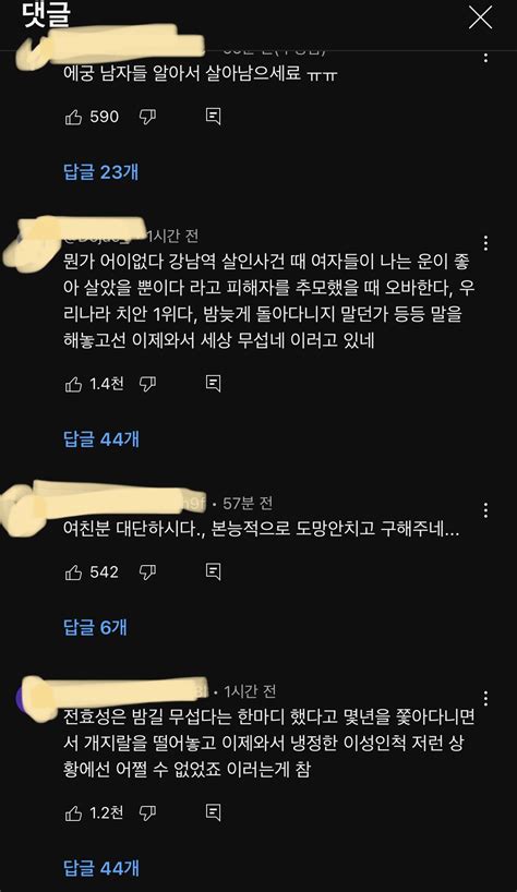 신림 칼부림 추모기사 유튜브 댓글 뭐임 포텐 터짐 최신순 에펨코리아