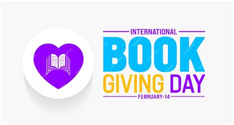 Premium Vector February Is International Book Giving Day Background