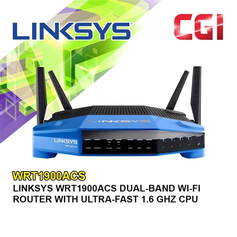 Linksys Wrt Acs Dual Band Wi Fi Router With Ghz Cpu Wrt Acs