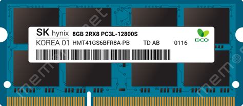 HMT41GS6BFR8A-PB - SK Hynix 1x 8GB DDR3-1600 SODIMM PC3L-12800S Dual ...