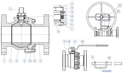 Thor Split Body Ansi 150 300 Casting Stainless Steel Ball Valve