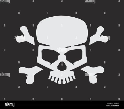 Skull And Bones Jolly Roger Pirate Flag Vector Illustration Stock Vector Image And Art Alamy