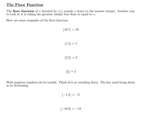 Latex Math Floor Function - Carpet Vidalondon