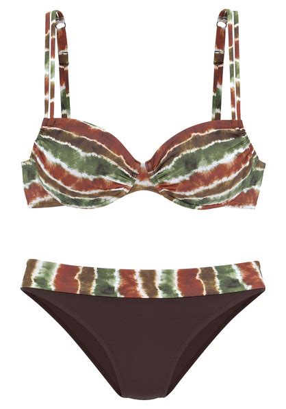 JETTE Bügel Bikini Mont braun oliv Cup B 36