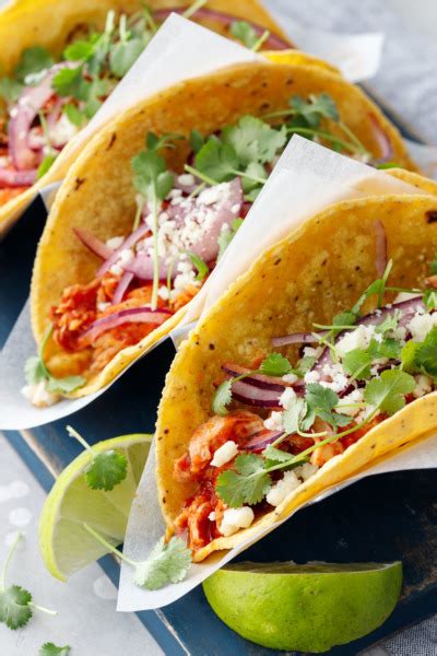 Saucy Chicken Tinga Tacos Love And Olive Oil