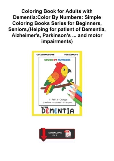 Download⚡️pdf ️ Coloring Book For Adults With Dementiacolor By Numbers