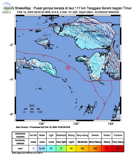 Gempabumi Tektonik M 5 8 Di Seram Timur Tidak Berpotensi Tsunami All