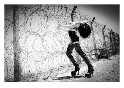 Barbed Wire Erotic A A Matte Art Print Naked Goth Girl In Etsy