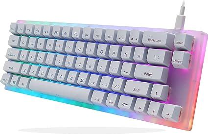Amazon Womier K66 60 Keyboard Mechanical Keyboard Hot Swappable Wired RGB Backlit