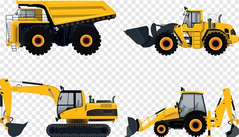 Yellow Tractors Heavy Equipment Architectural Engineering Car