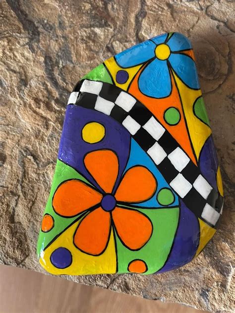 Rock Painting Flowers Stone Art Painting Rock Flowers Seashell