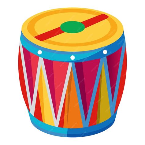 Premium Vector | Colorful drum vector on an isolated white background