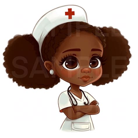 Black Nurse Png Black Woman Nurse Sublimation Nurse Dar Skin Nurse