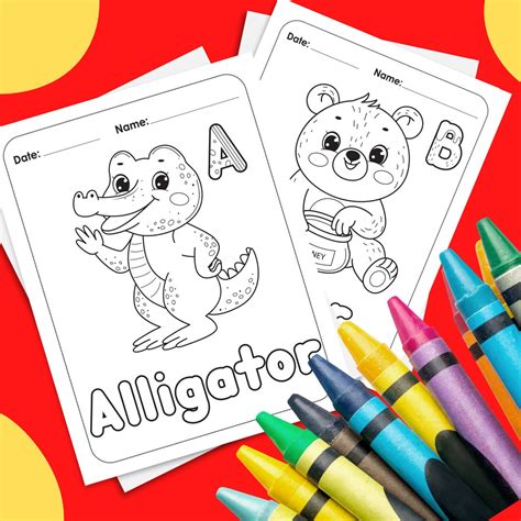 ABC Animals Coloring Pages 26 Alphabet Animal Pages PDF - Etsy