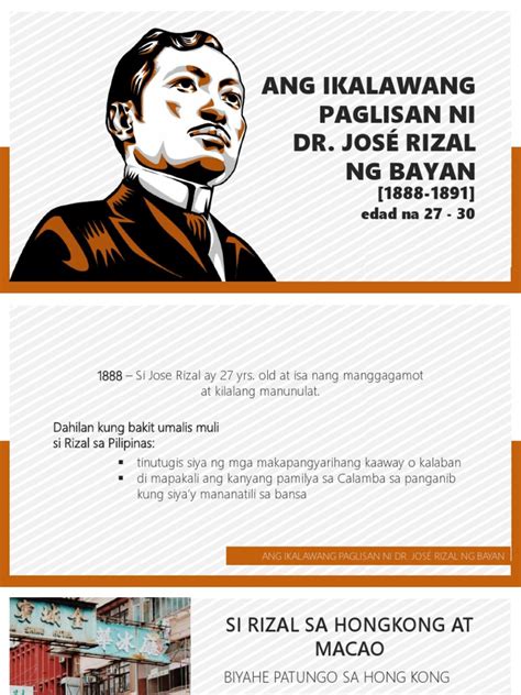 Ang Ikalawang Paglisan O Paglalakbay Ni Dr Jose Rizal