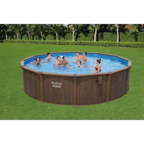 Bestway Hydrium X Round Steel Wall Above Ground Swimming Pool