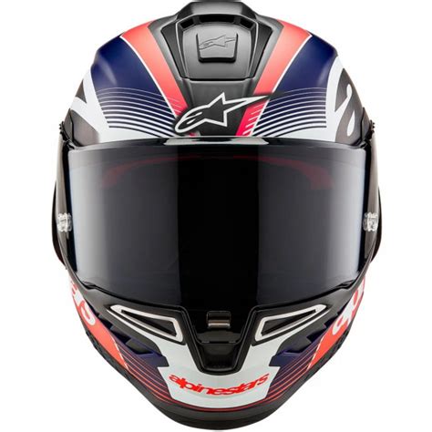 Casque Moto Integral Alpinestars Supertech R Team Carbon Rouge Blanc