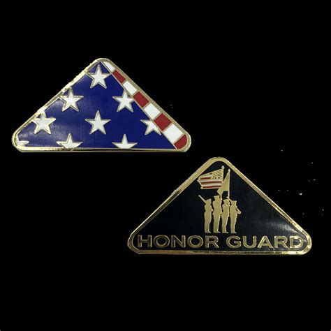 Honor Guard Folded Flag Challenge Coin Police Cbp Military Etsy